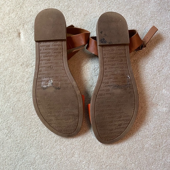 Breckelles Orange and Brown Sandals - Picture 3 of 4